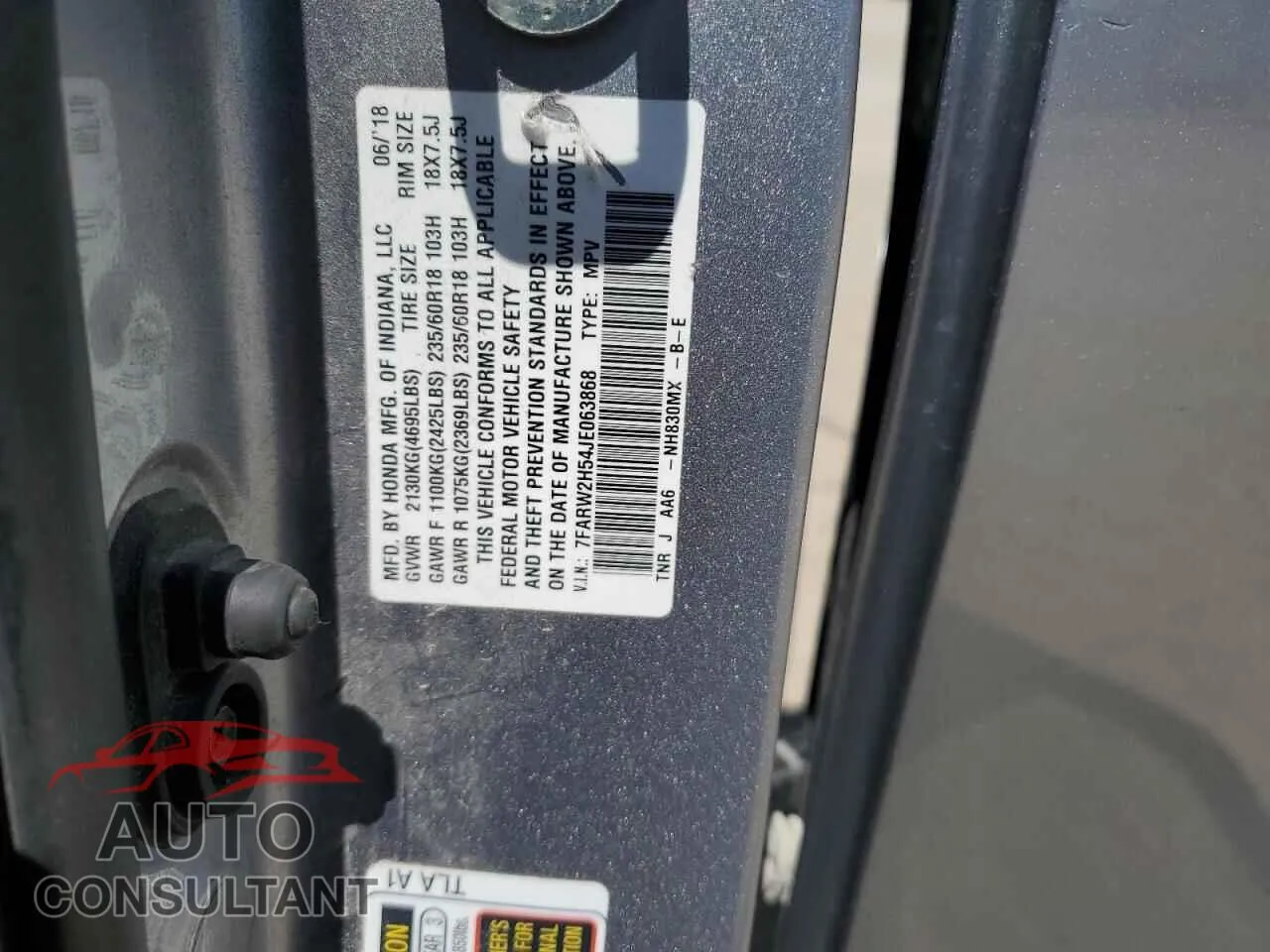 2018 HONDA CRV Damaged VIN 7FARW2H54JE063868 – photo 12