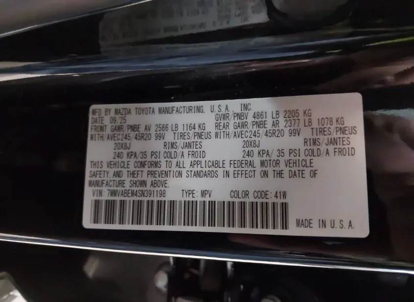 2025 MAZDA CX-50 Used VIN 7MMVABEM4SN391198 – side profile