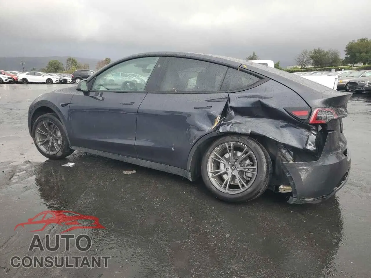 2025 TESLA MODEL Y Damaged VIN 7SAYGAEE1SF232171 – rear exterior