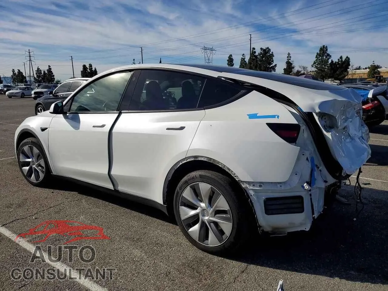 2023 TESLA MODEL Y Damaged VIN 7SAYGDEE0PA035806 – rear exterior