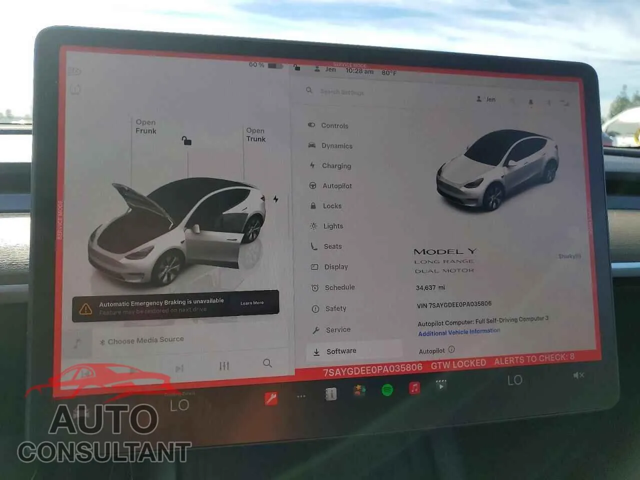 2023 TESLA MODEL Y Damaged VIN 7SAYGDEE0PA035806 – trunk area