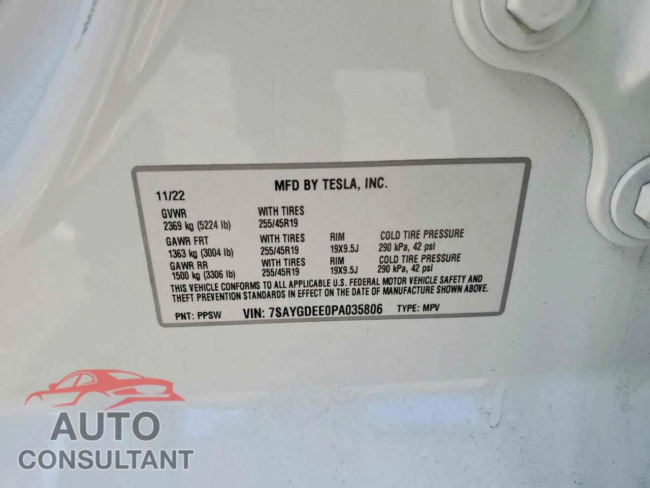 2023 TESLA MODEL Y Damaged VIN 7SAYGDEE0PA035806 – photo 13