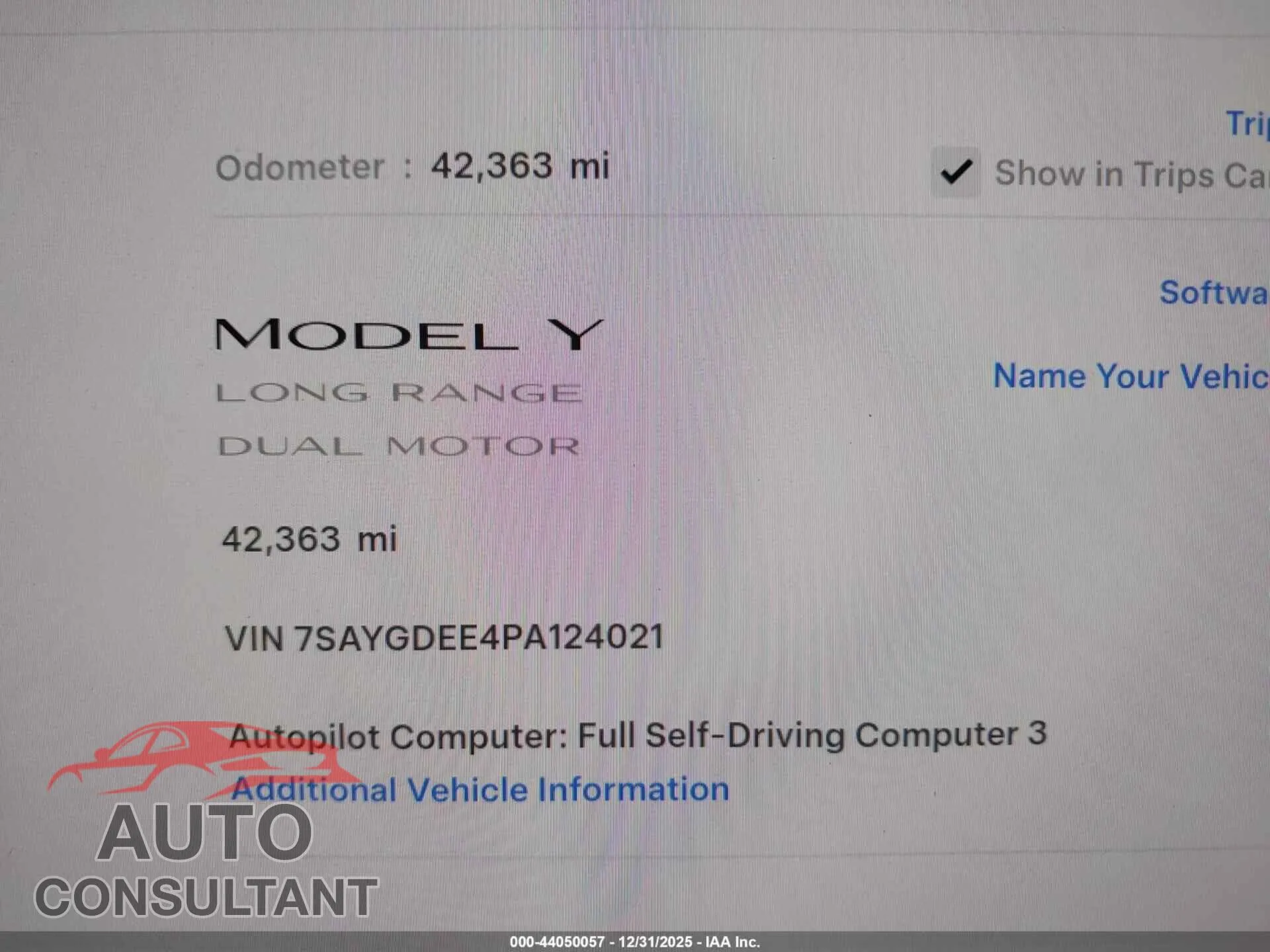 2023 TESLA MODEL Y Damaged VIN 7SAYGDEE4PA124021 – photo 16