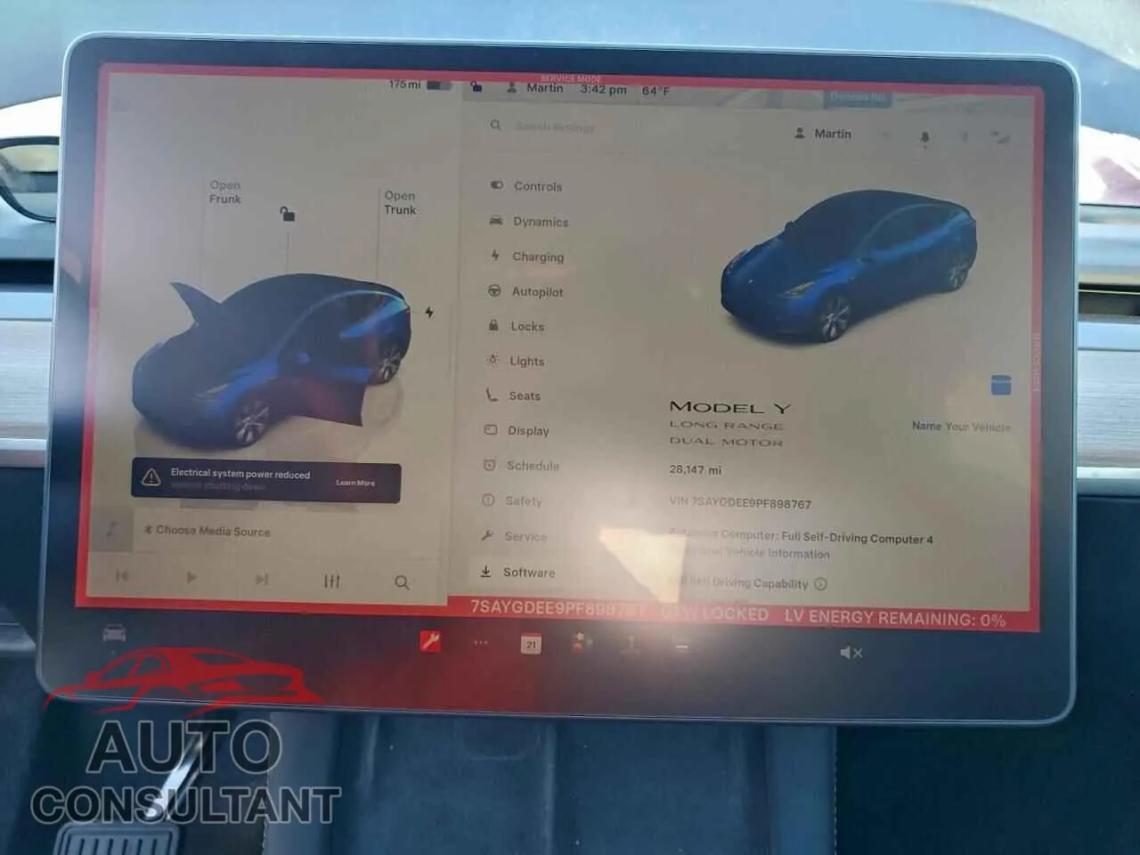 2023 TESLA MODEL Y Damaged VIN 7SAYGDEE9PF898767 – trunk area