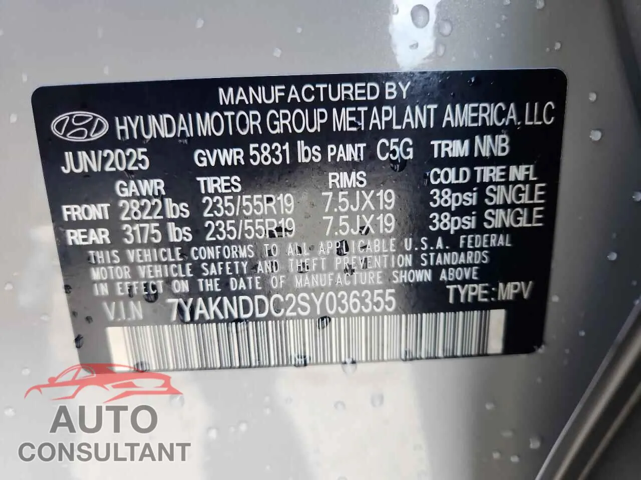 2025 HYUNDAI IONIQ Damaged VIN 7YAKNDDC2SY036355 – photo 13