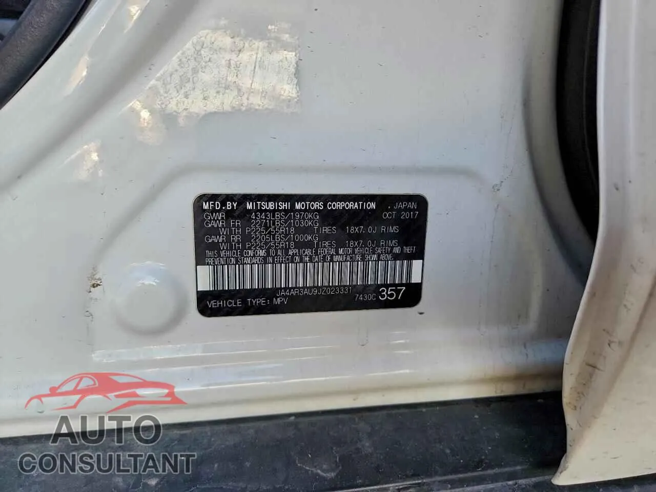 2018 MITSUBISHI OUTLANDER Damaged VIN JA4AR3AU9JZ023331 – photo 14