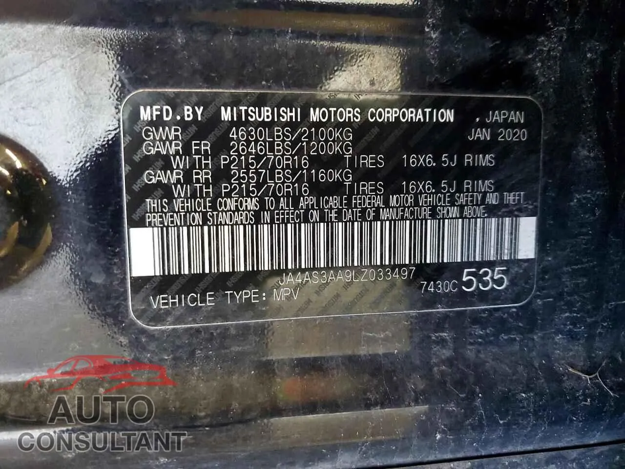 2020 MITSUBISHI ECLIPSE Damaged VIN JA4AS3AA9LZ033497 – photo 14