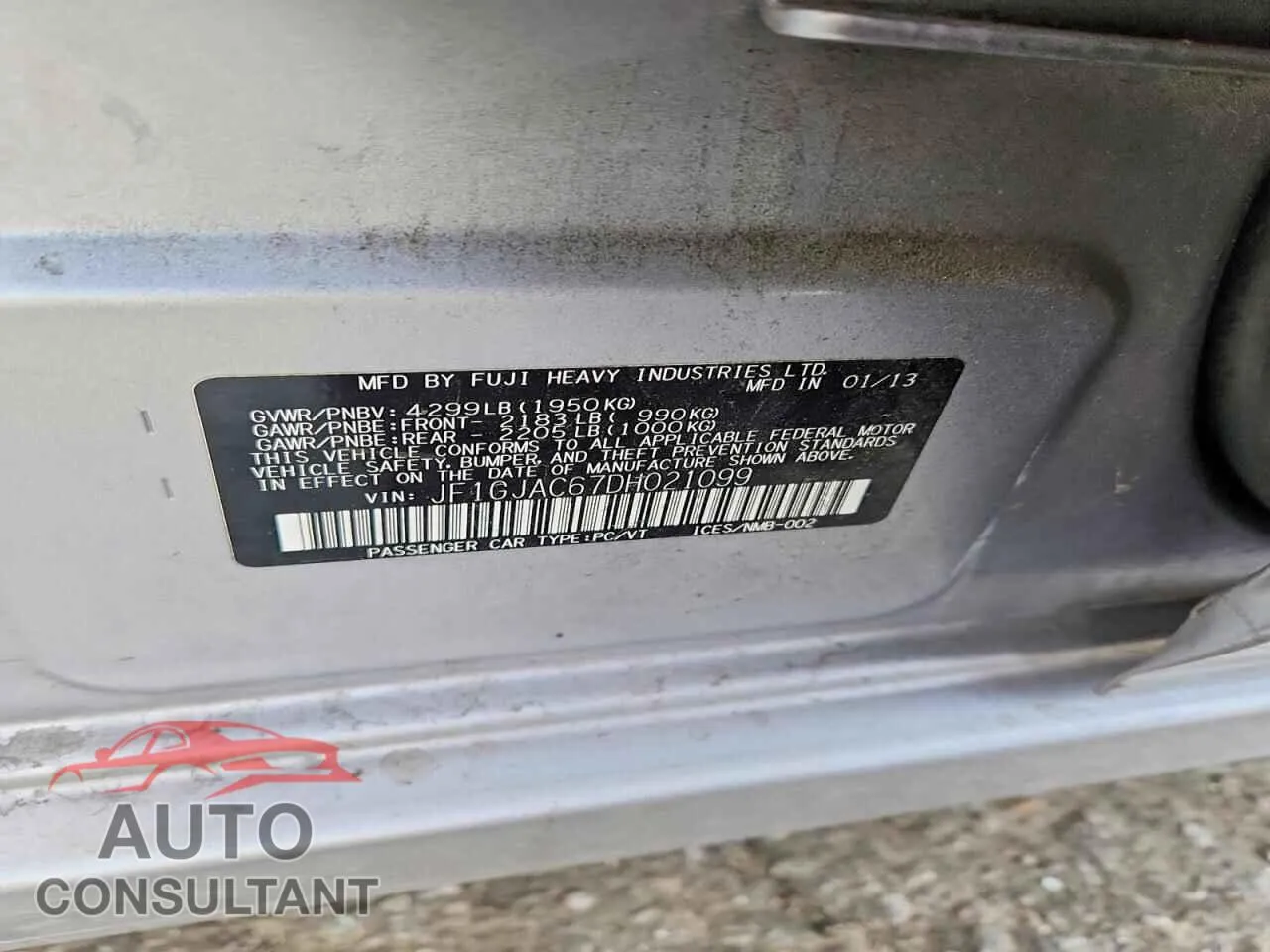 2013 SUBARU IMPREZA Used VIN JF1GJAC67DH021099 – photo 12