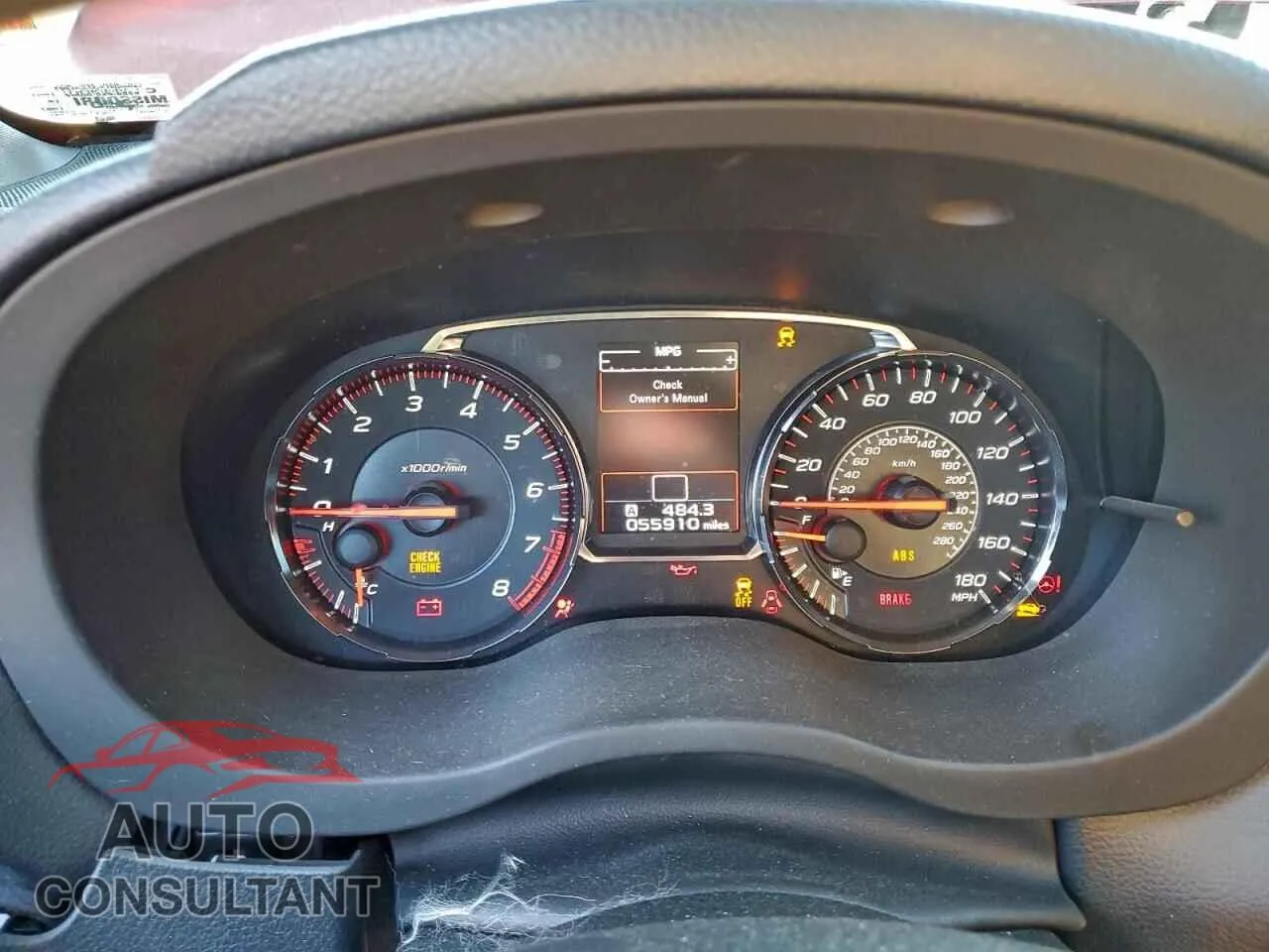 2019 SUBARU WRX Damaged VIN JF1VA1A63K9812313 – trunk area