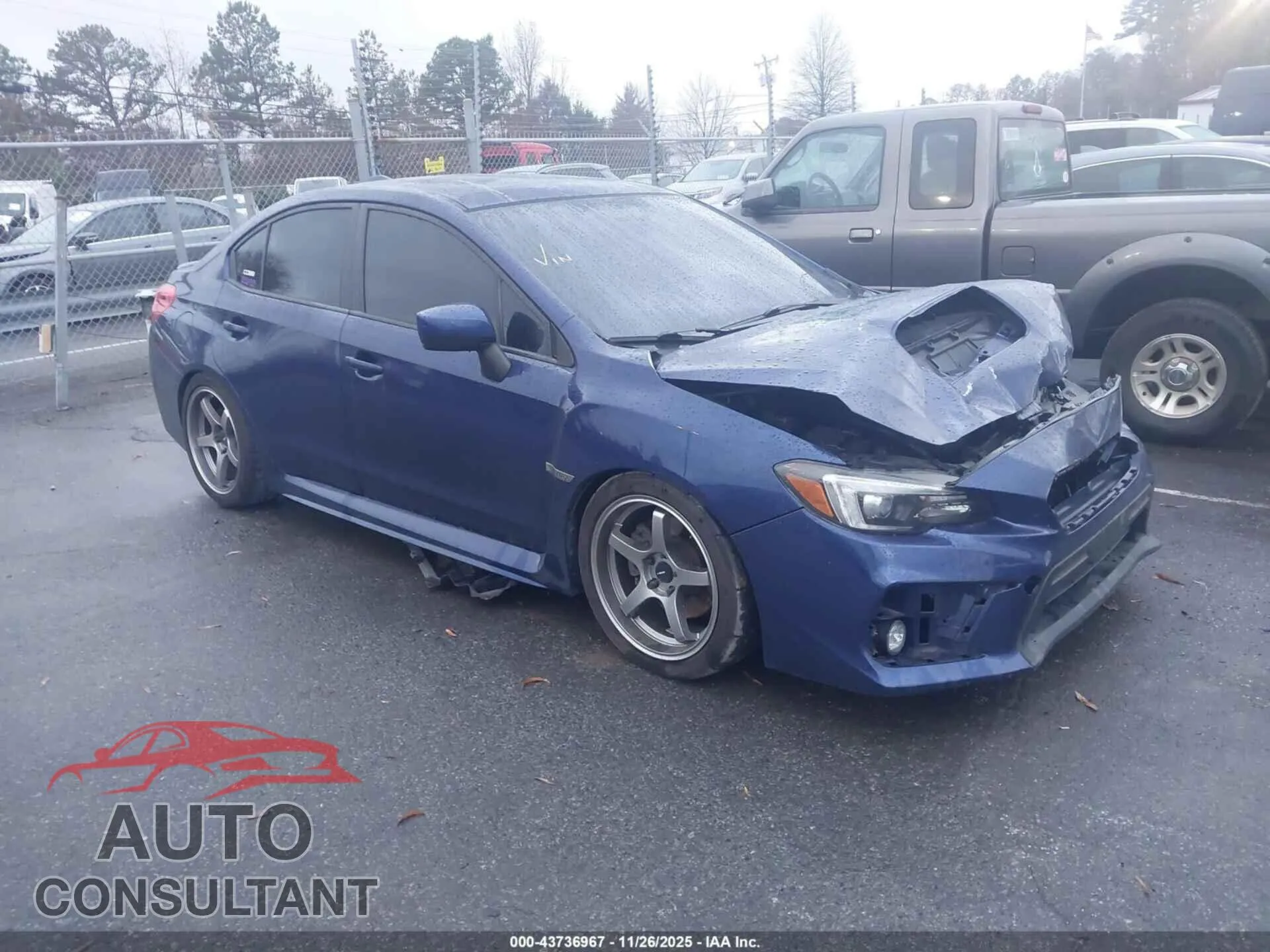 2019 SUBARU WRX – VIN JF1VA1N69K8823834 2019 SUBARU WRX VIN JF1VA1N69K8823834