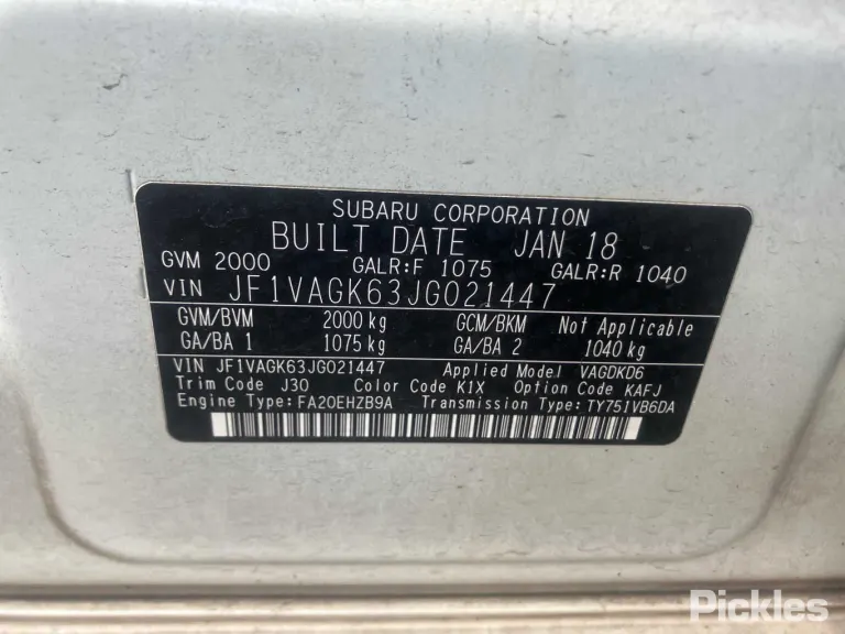 2018 Subaru WRX Damaged VIN JF1VAGK63JG021447 – photo 24