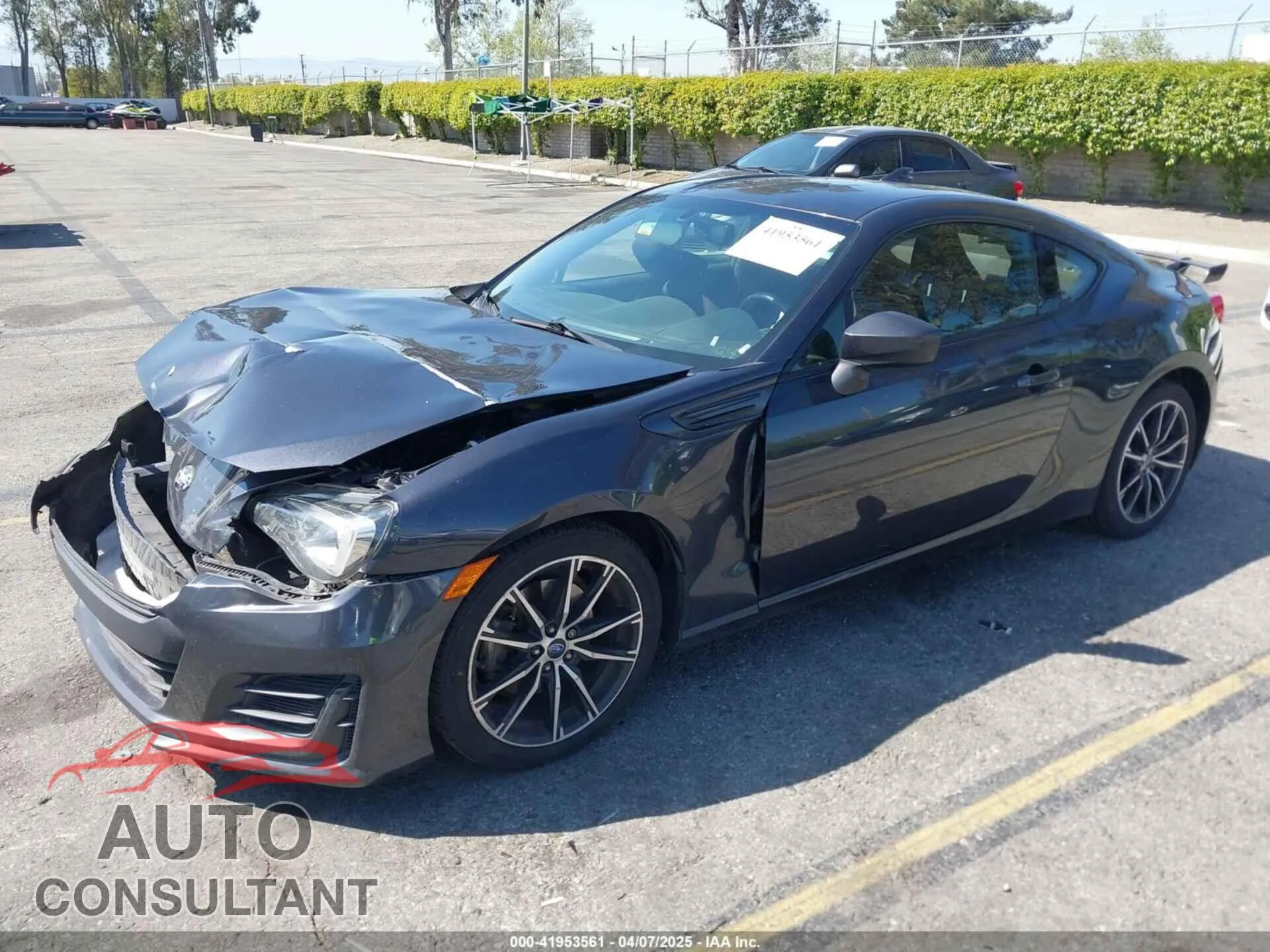 2017 SUBARU BRZ Damaged VIN JF1ZCAB10H9601657 – rear exterior
