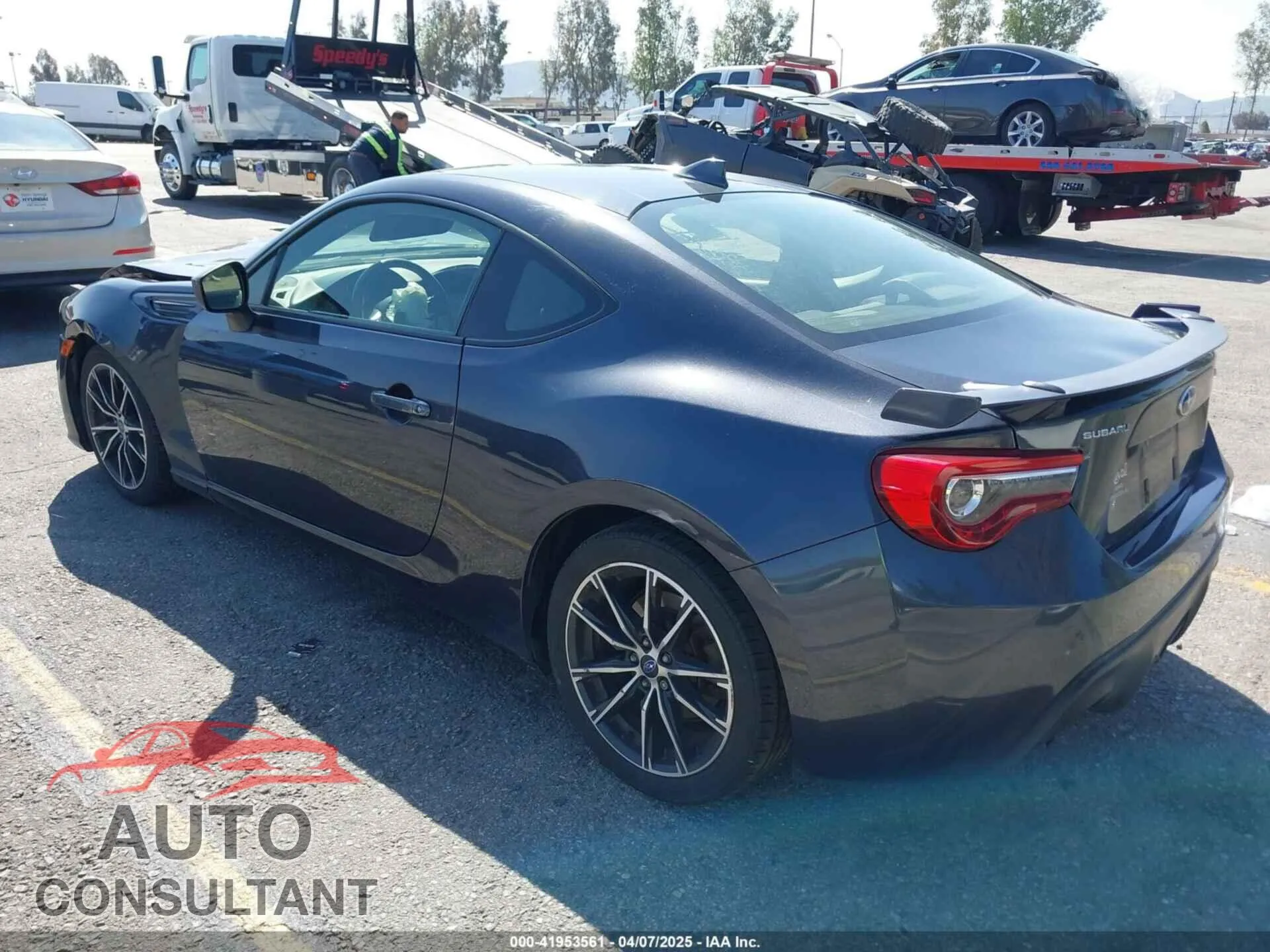 2017 SUBARU BRZ Damaged VIN JF1ZCAB10H9601657 – side profile