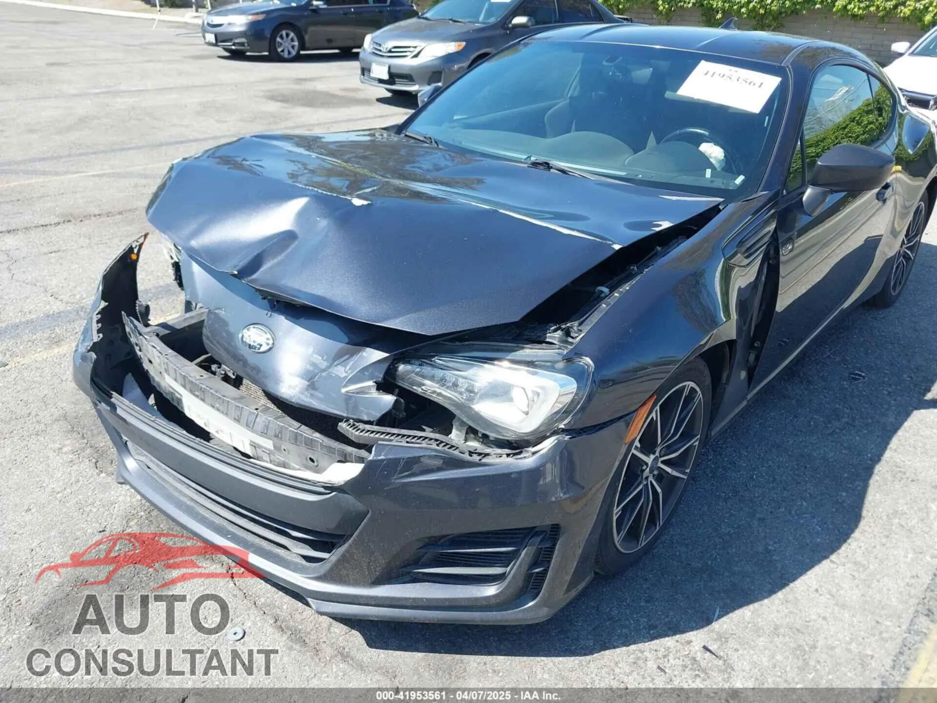 2017 SUBARU BRZ Damaged VIN JF1ZCAB10H9601657 – engine bay