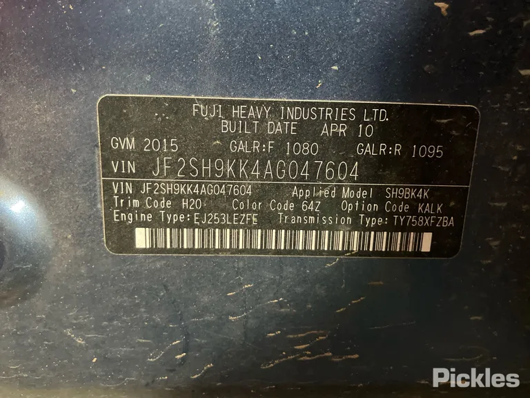 2010 Subaru Forester Used VIN JF2SH9KK4AG047604 – interior seats