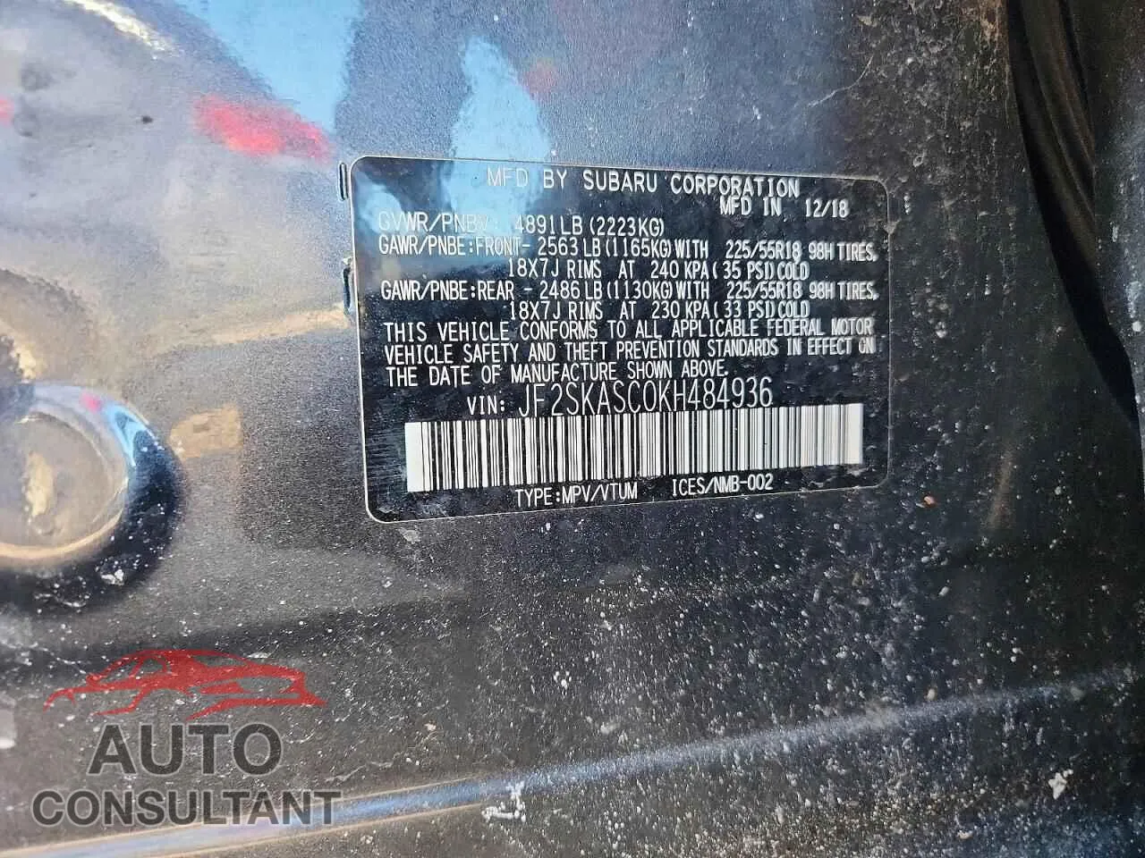 2019 SUBARU FORESTER Damaged VIN JF2SKASC0KH484936 – photo 13