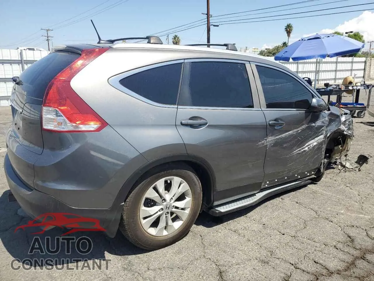 2012 HONDA CRV Damaged VIN JHLRM3H70CC010841 – side profile 2012 HONDA CRV Damaged VIN JHLRM3H70CC010841 – side profile