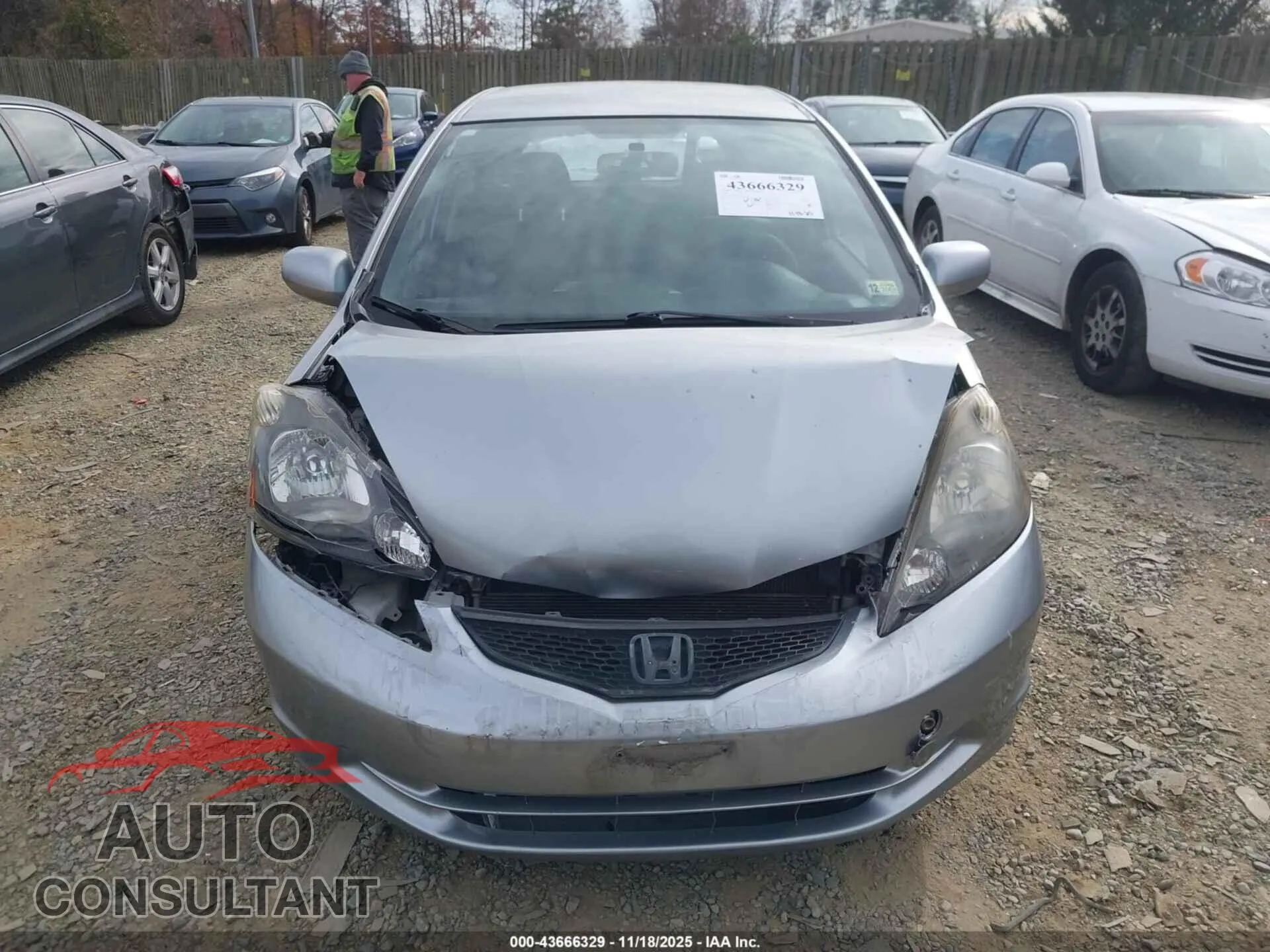 2009 HONDA FIT Damaged VIN JHMGE88239S000658 – engine bay