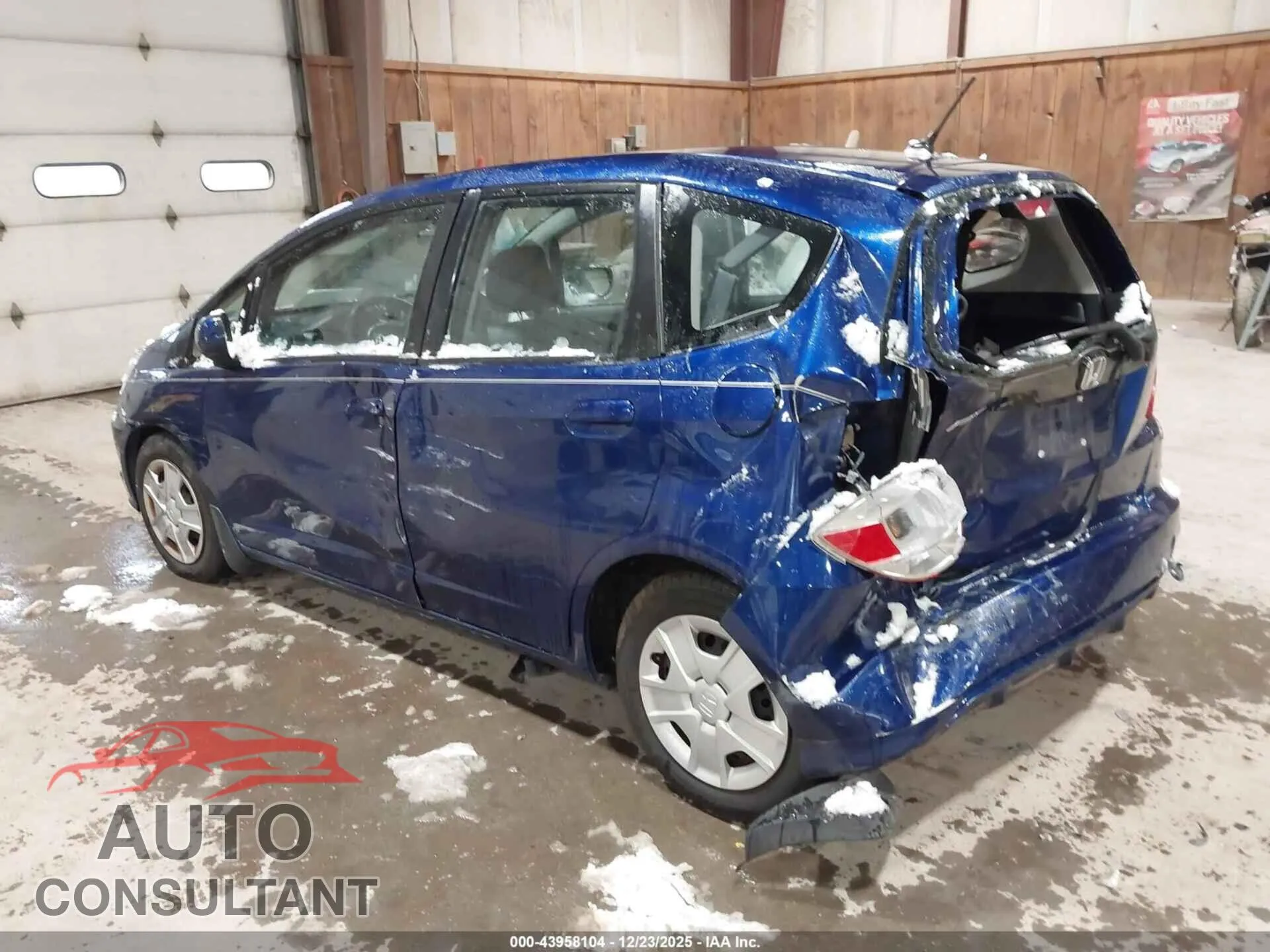 2012 HONDA FIT Damaged VIN JHMGE8H30CC026631 – side profile