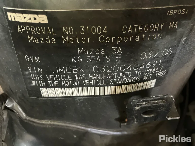 2008 Mazda 3 Used VIN JM0BK103200404691 – photo 19 2008 Mazda 3 Used VIN JM0BK103200404691 – photo 19