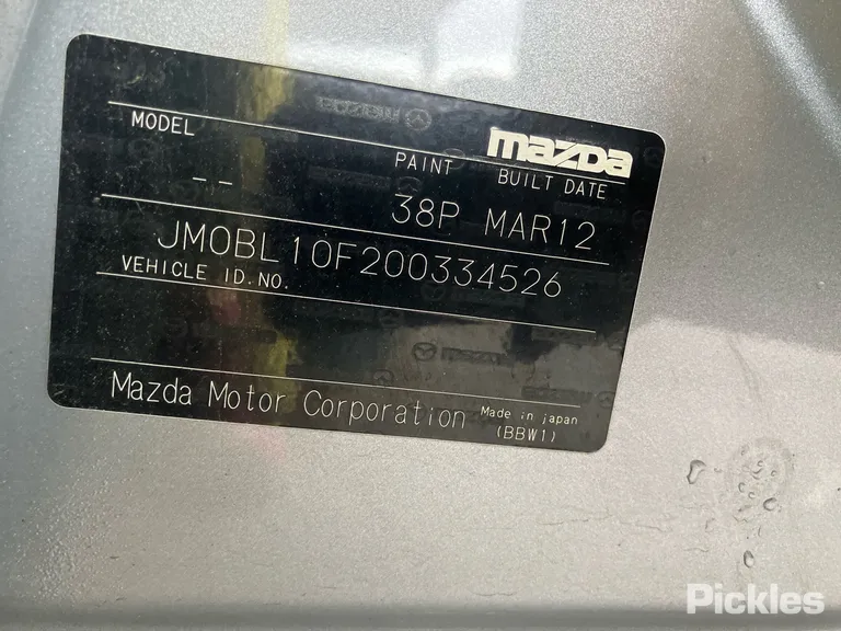 2012 Mazda 3 Used VIN JM0BL10F200334526 – odometer reading