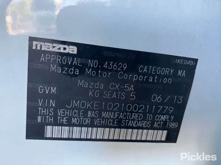 2013 Mazda CX-5 Used VIN JM0KE102100211779 – dashboard