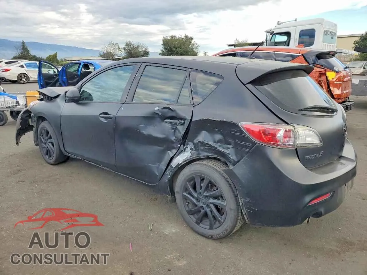 2012 MAZDA 3 Damaged VIN JM1BL1L81C1647139 – rear exterior