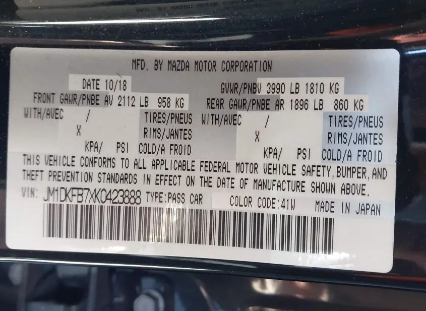 2019 MAZDA CX-3 Used VIN JM1DKFB7XK0423888 – rear exterior