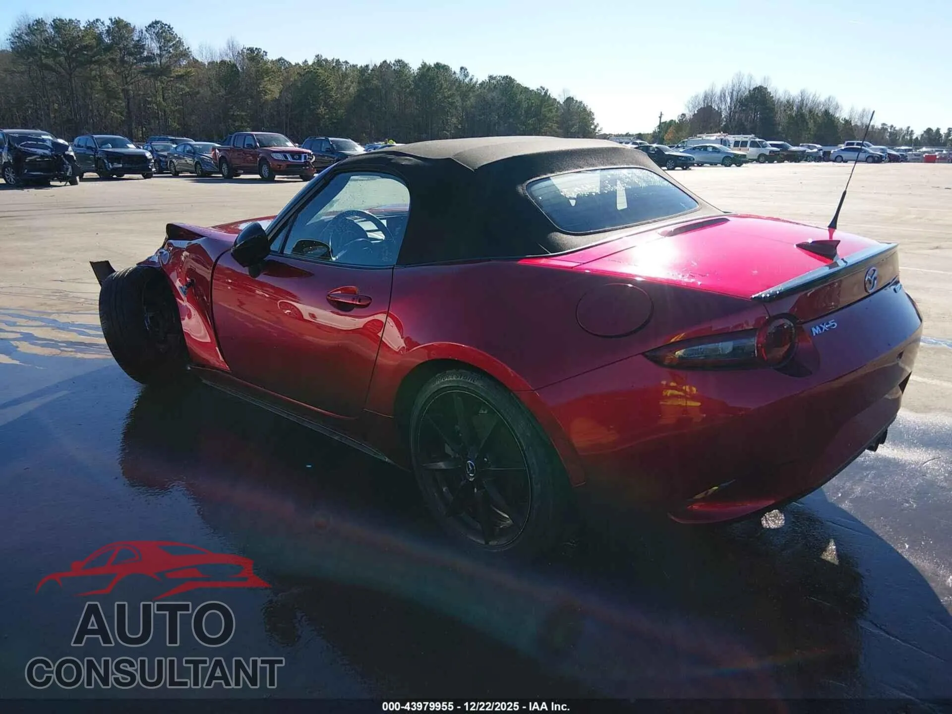 2021 MAZDA MX-5 MIATA Damaged VIN JM1NDAC78M0451093 – side profile