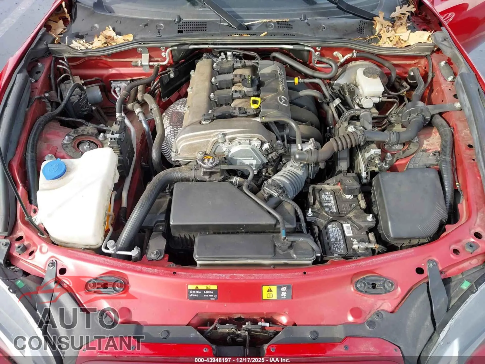 2016 MAZDA MX-5 MIATA Damaged VIN JM1NDAD77G0100856 – odometer reading