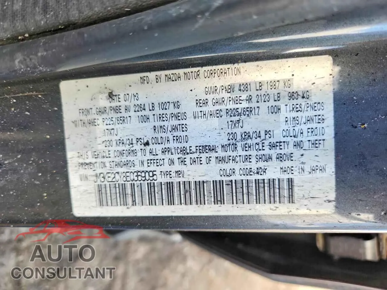 2014 MAZDA CX-5 Damaged VIN JM3KE2CY8E0369095 – photo 13