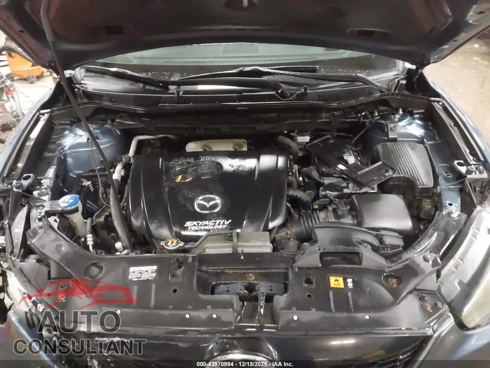 2015 MAZDA CX-5 Damaged VIN JM3KE4BY5F0511417 – odometer reading