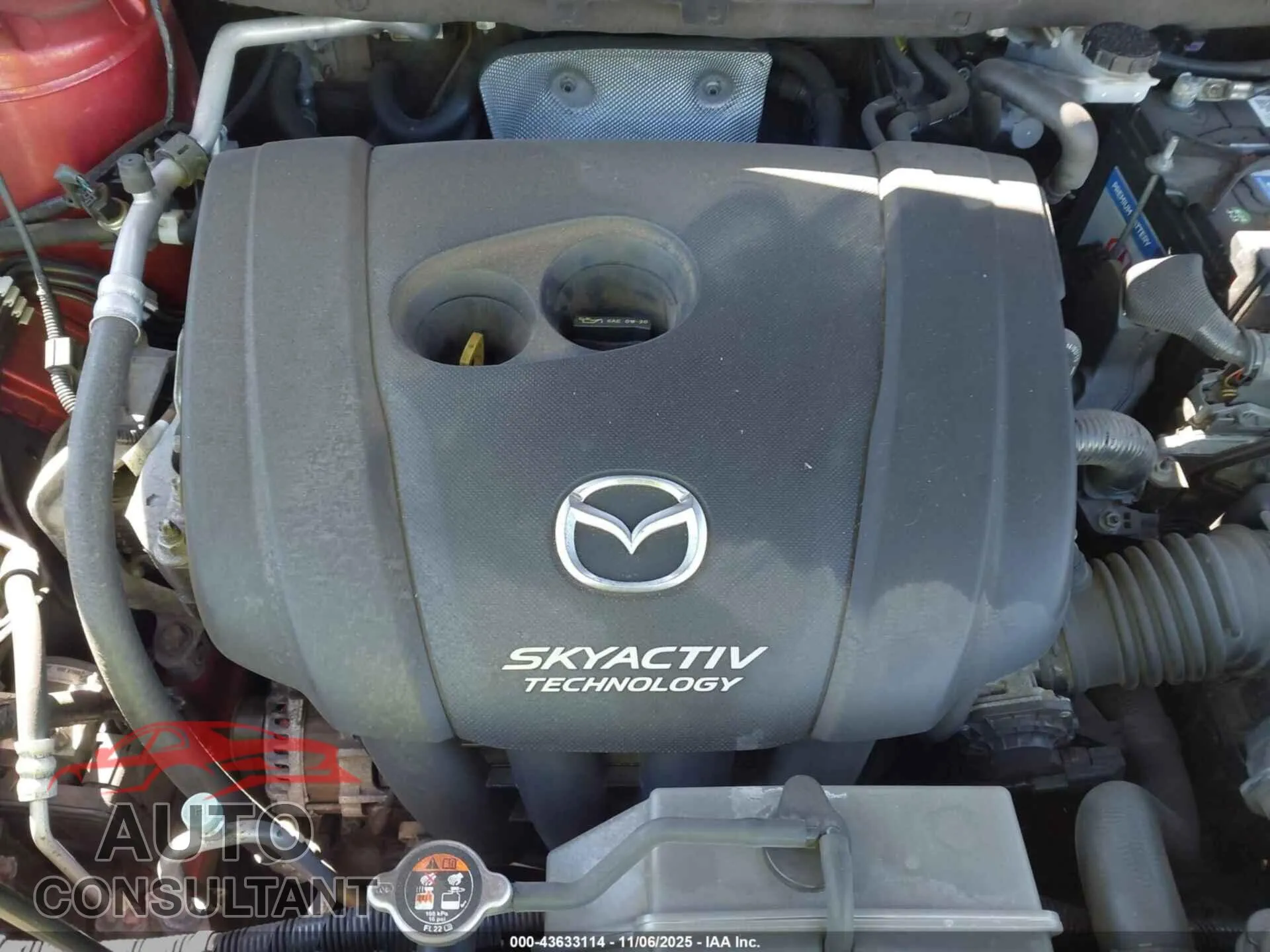 2015 MAZDA CX-5 Damaged VIN JM3KE4DYXF0490545 – odometer reading