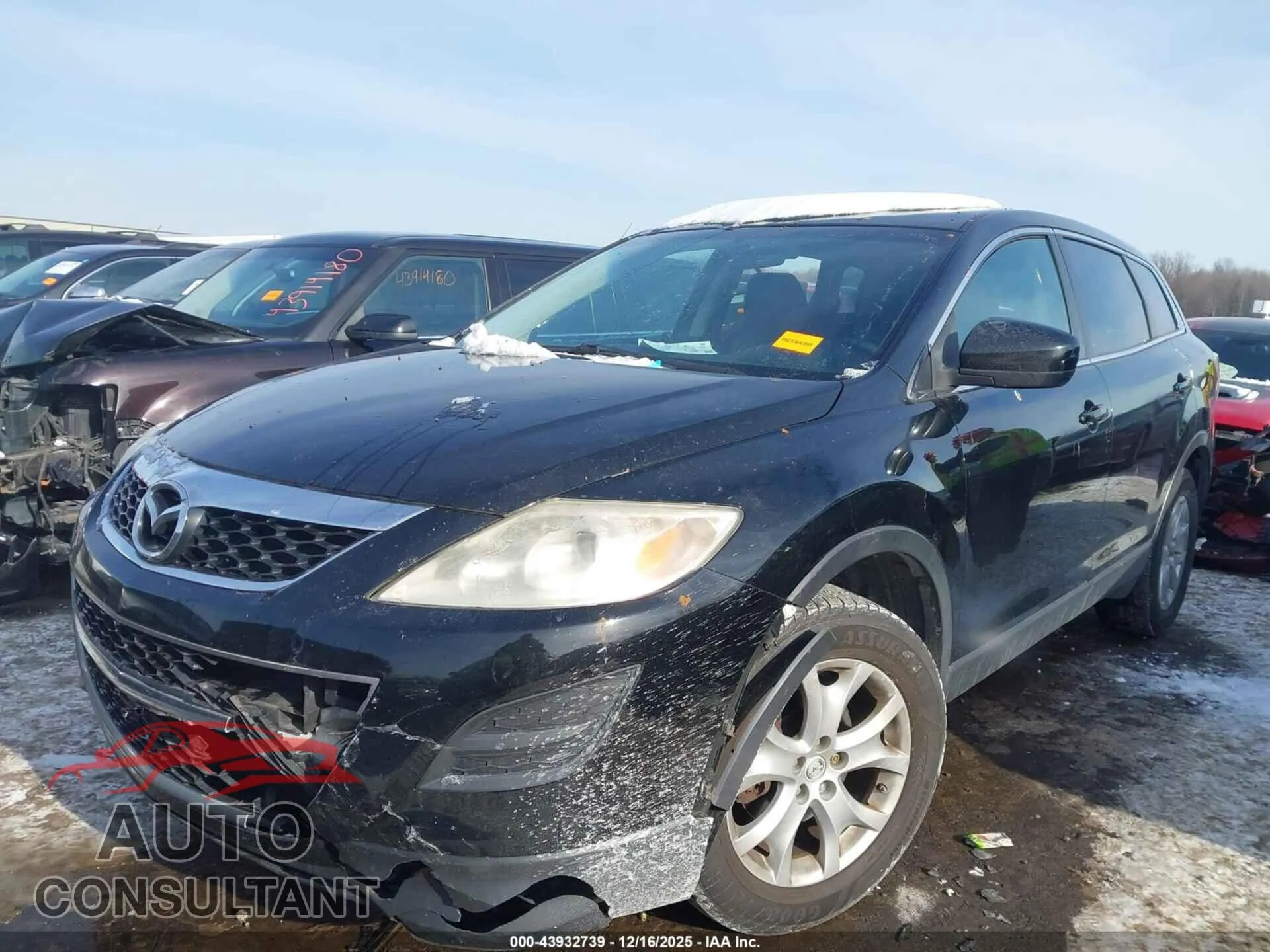 2012 MAZDA CX-9 Damaged VIN JM3TB3CA3C0368813 – rear exterior