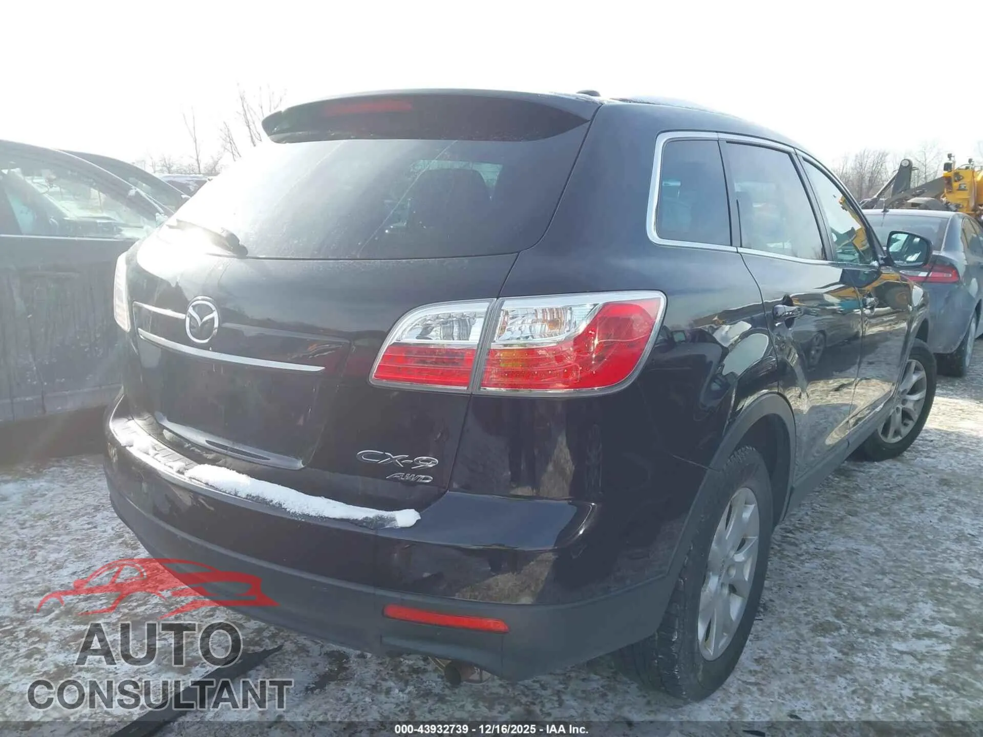 2012 MAZDA CX-9 Damaged VIN JM3TB3CA3C0368813 – dashboard