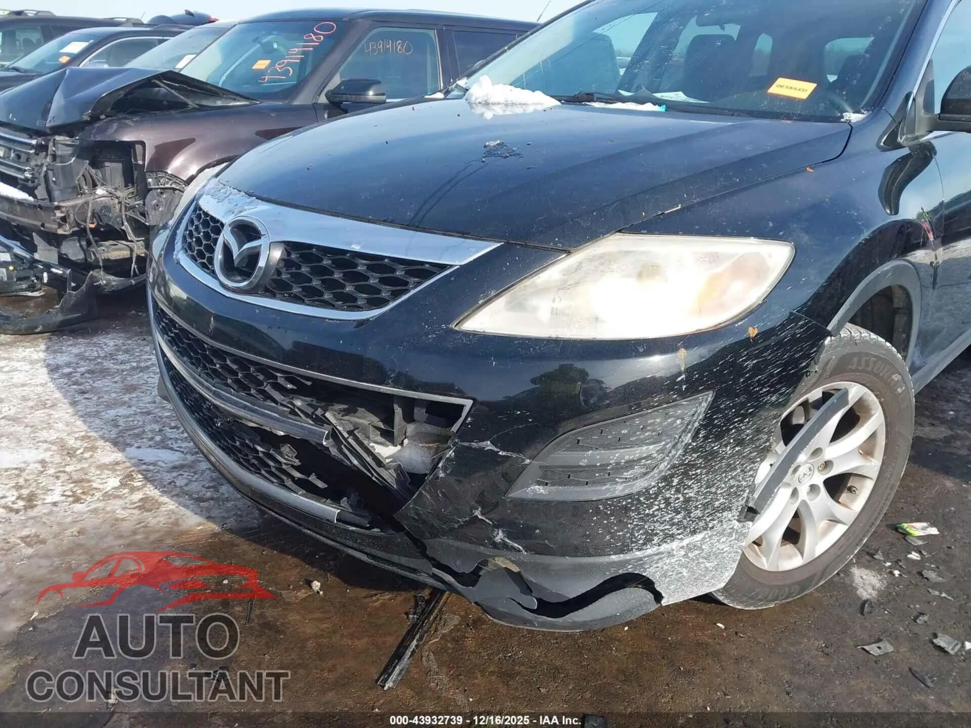 2012 MAZDA CX-9 Damaged VIN JM3TB3CA3C0368813 – engine bay