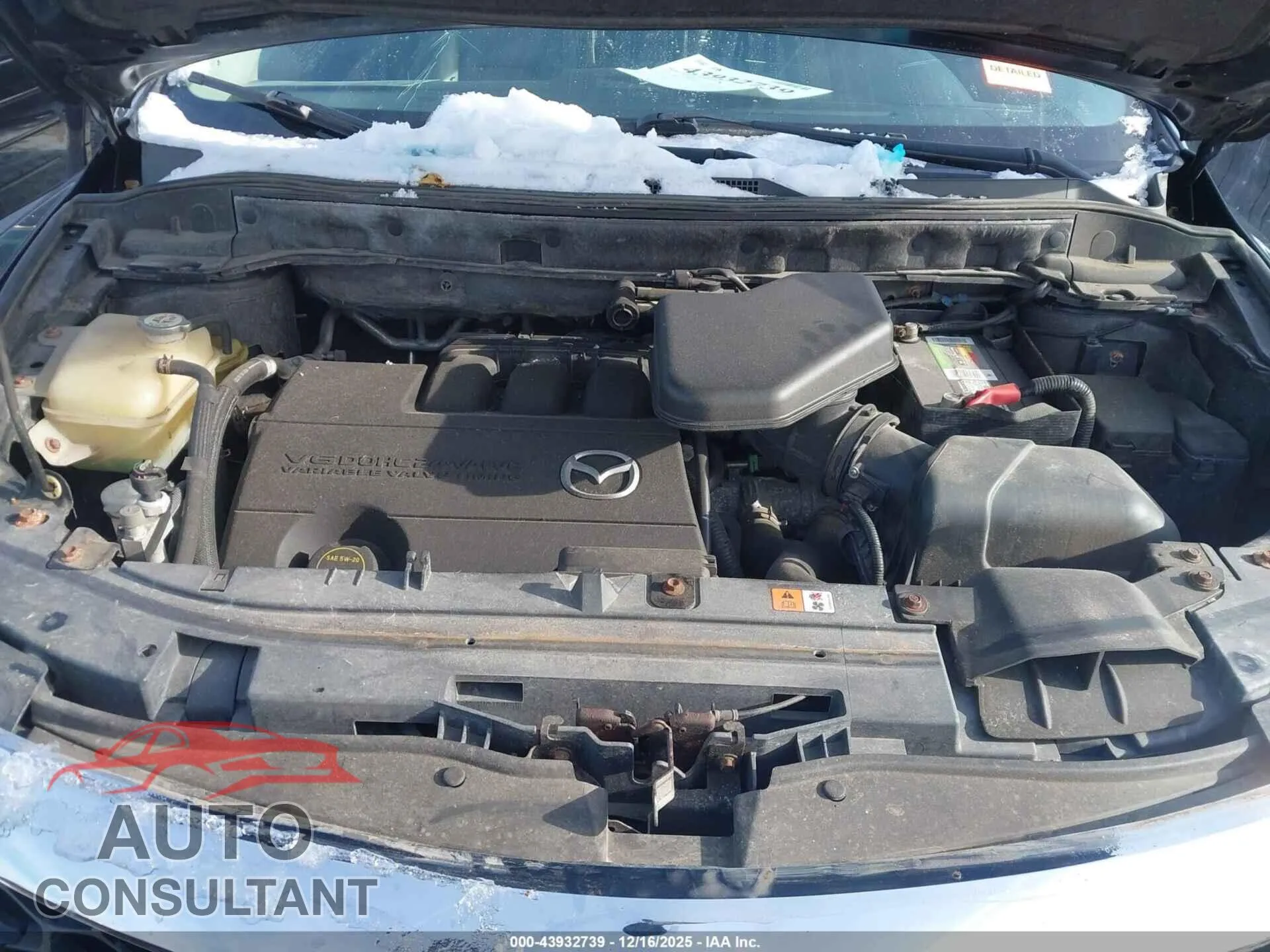 2012 MAZDA CX-9 Damaged VIN JM3TB3CA3C0368813 – odometer reading