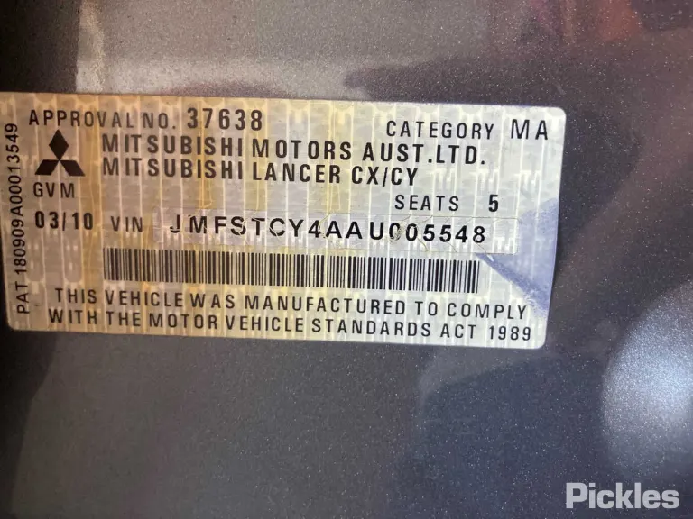 2010 Mitsubishi Lancer Damaged VIN JMFSTCY4AAU005548 – engine bay