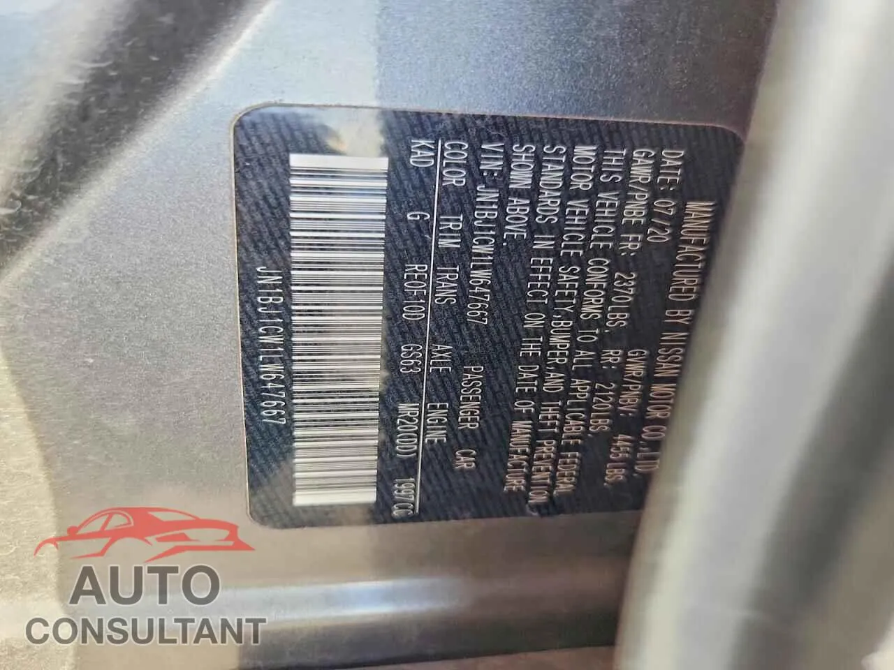 2020 NISSAN ROGUE Damaged VIN JN1BJ1CW1LW647667 – photo 12