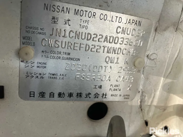 2004 Nissan Navara Damaged VIN JN1CNUD22A0033620 – photo 25