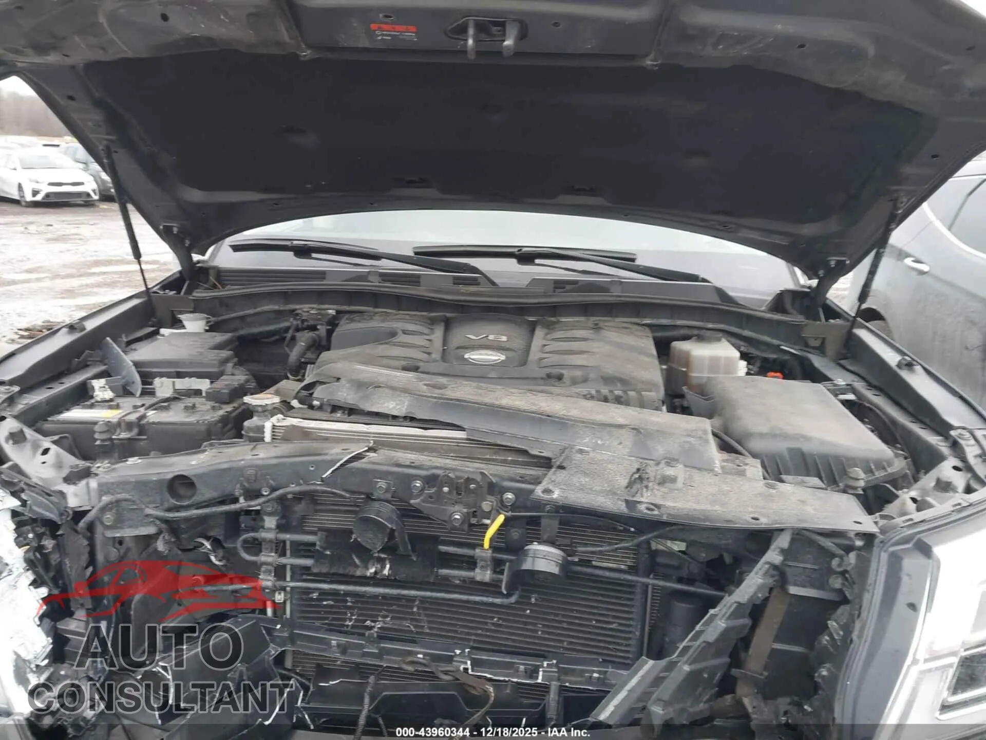 2021 NISSAN ARMADA Damaged VIN JN8AY2BB7M9795237 – odometer reading