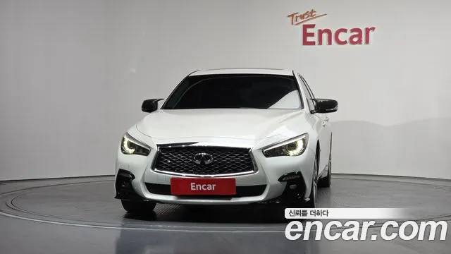 2018 Infiniti Q50 3.5 Blue Sport Sensory Sold VIN JNKAV71E6JM170042 – front exterior