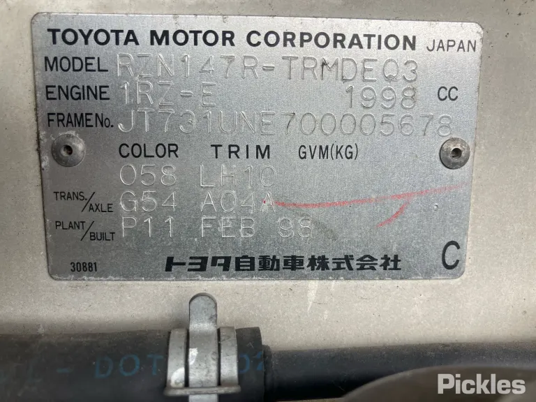 1998 Toyota Hilux Damaged VIN JT731UNE700005678 – photo 22