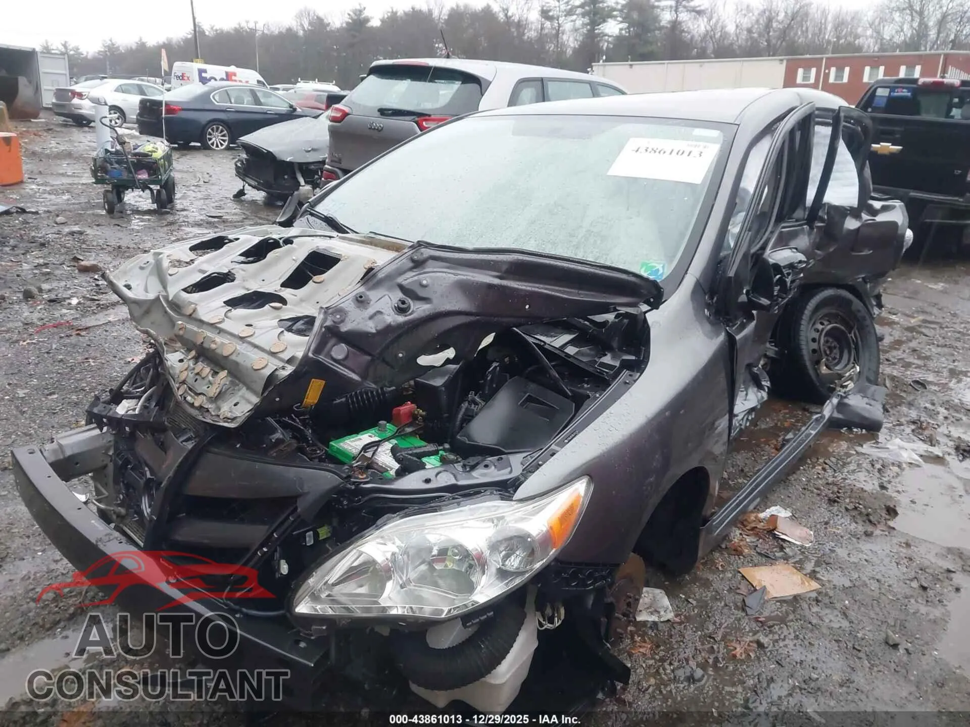 2011 TOYOTA COROLLA Damaged VIN JTDBU4EE8BJ101146 – rear exterior