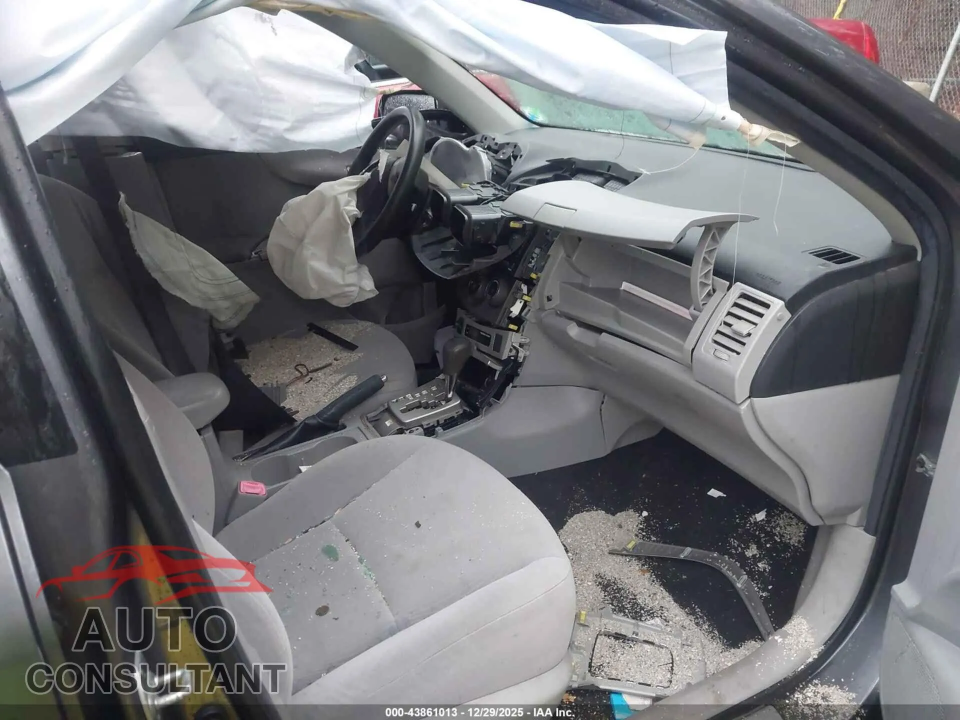 2011 TOYOTA COROLLA Damaged VIN JTDBU4EE8BJ101146 – interior seats