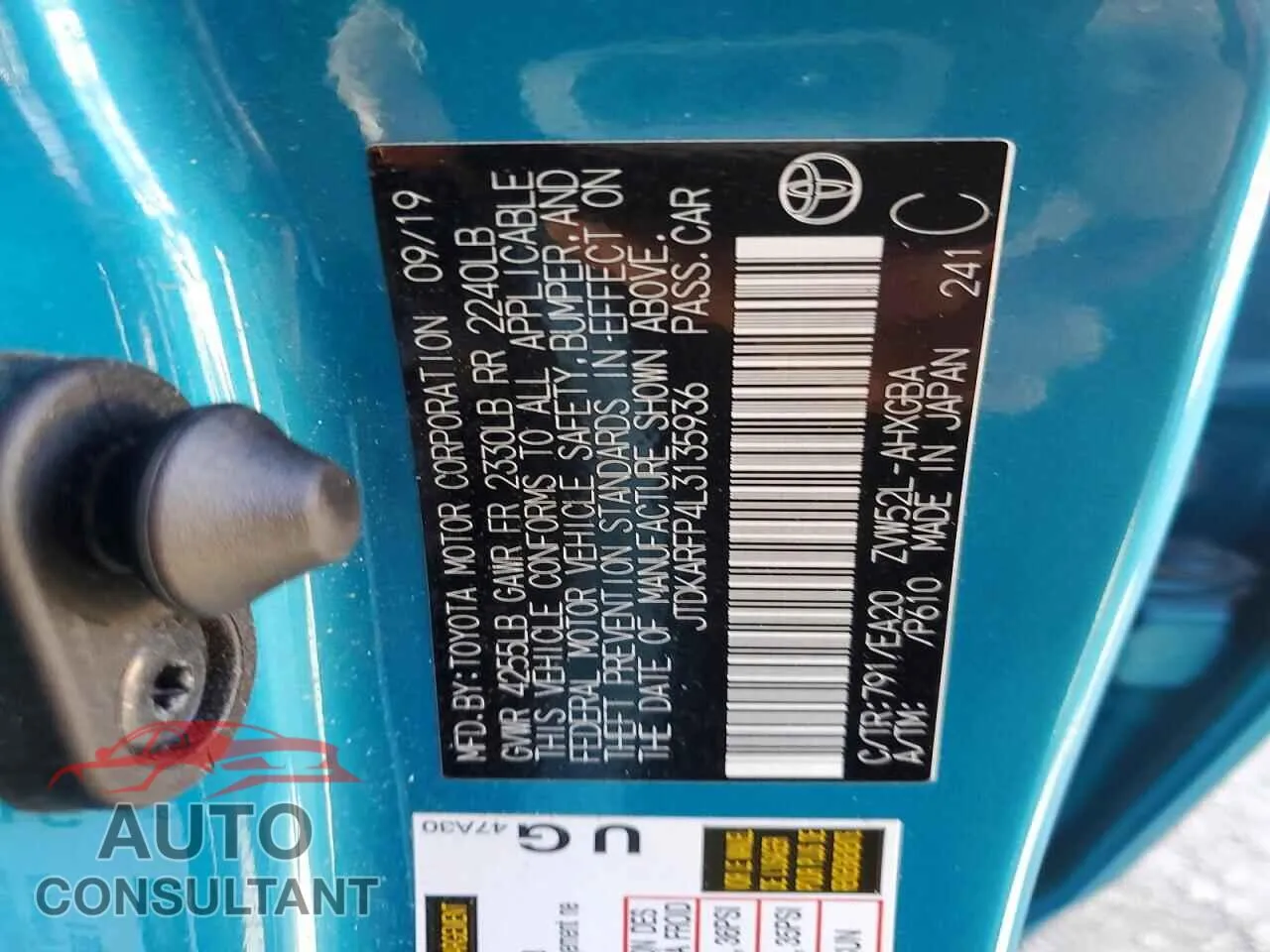 2020 TOYOTA PRIUS Damaged VIN JTDKARFP4L3135936 – photo 12