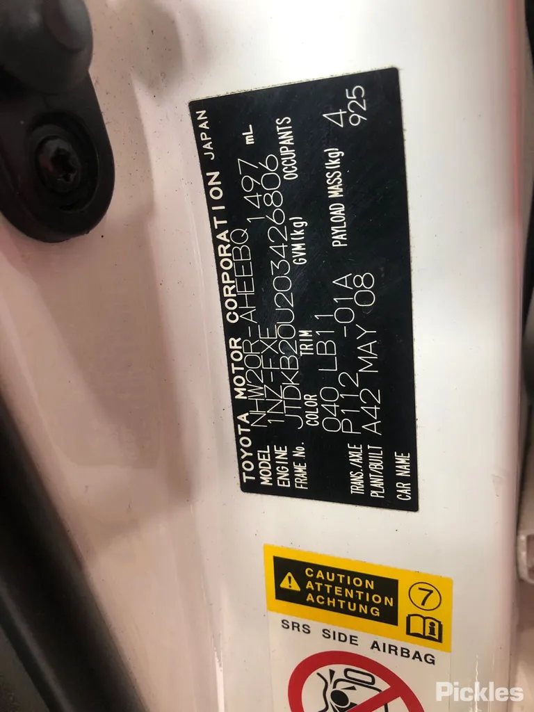 2008 Toyota Prius Used VIN JTDKB20U203426806 – interior seats