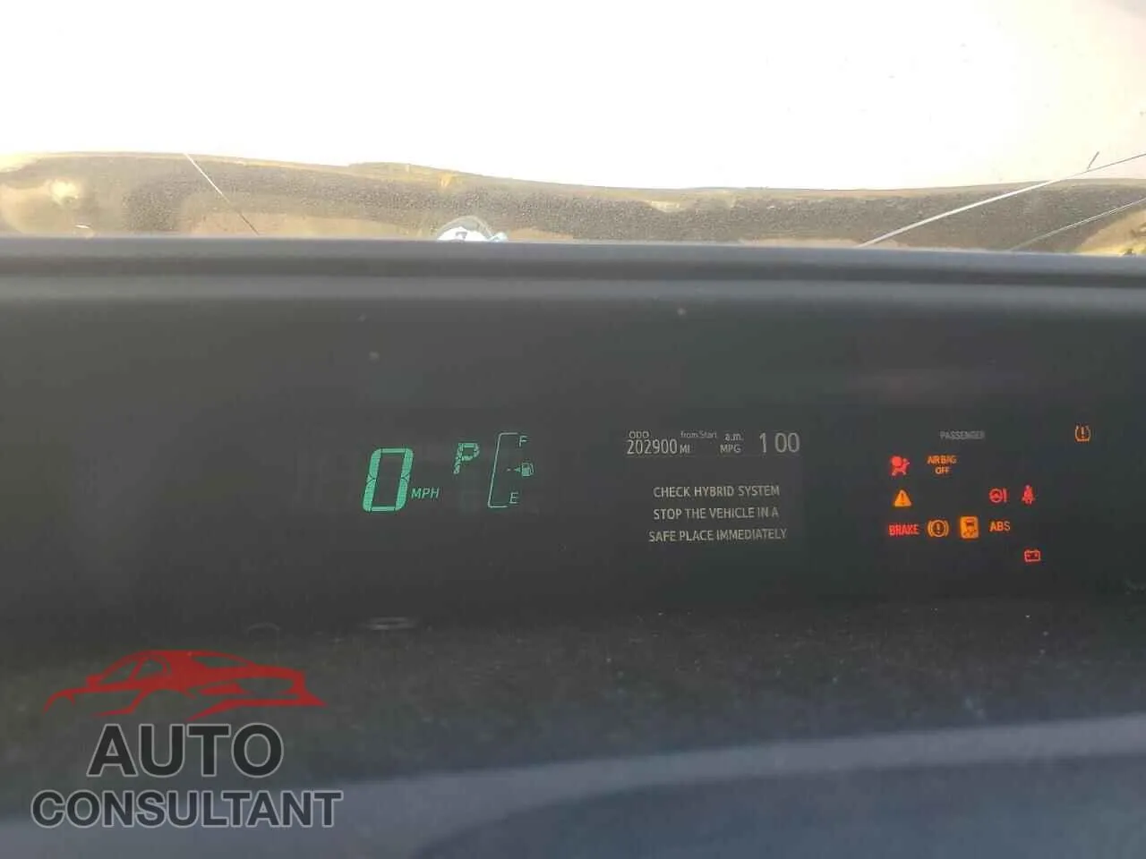 2013 TOYOTA PRIUS Damaged VIN JTDKDTB30D1551308 – trunk area