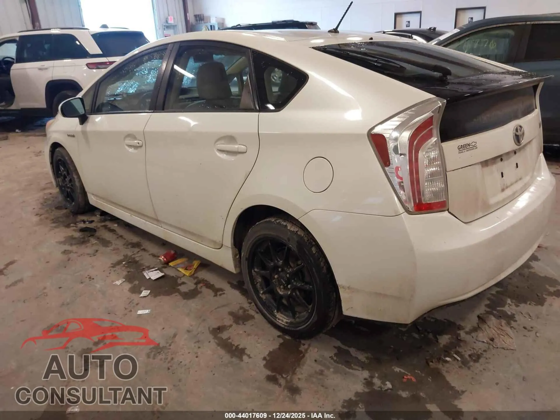 2012 TOYOTA PRIUS Damaged VIN JTDKN3DU0C1506645 – side profile