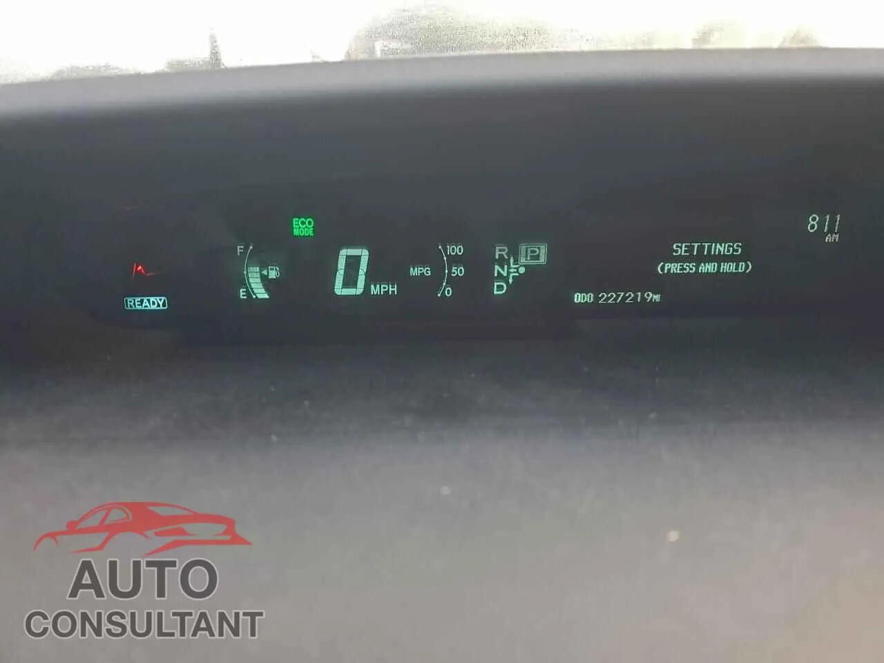 2011 TOYOTA PRIUS Damaged VIN JTDKN3DU6B0256364 – trunk area